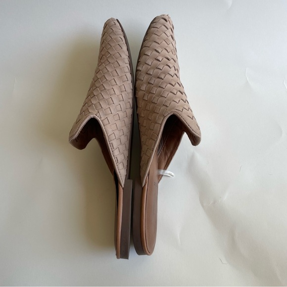 Joie woven leather mules slides flats sz 10 women’s shoes tan cream women’s - Picture 4 of 9